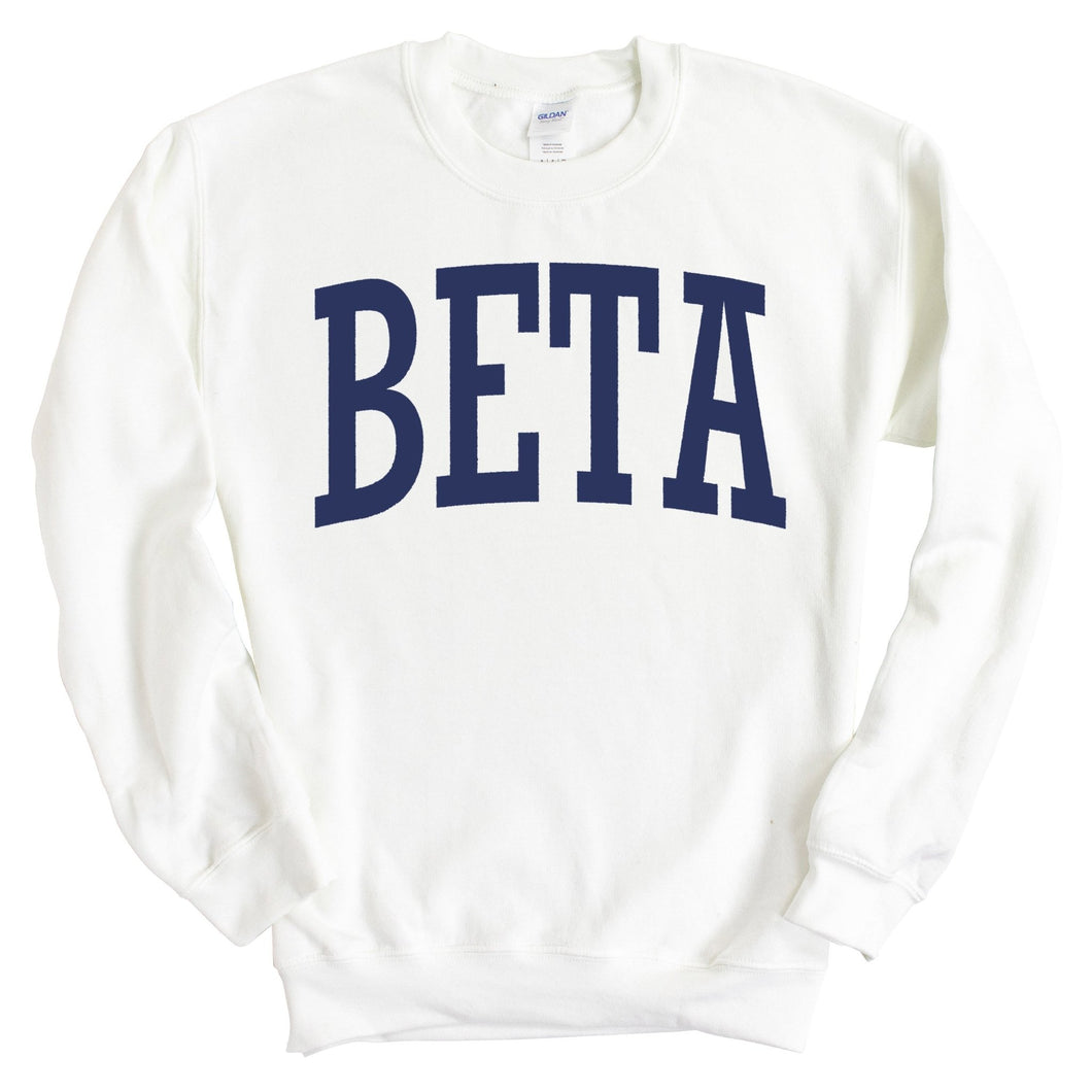 Beta Theta Pi Sweatshirt - Beta Intrinsic Lettered Crewneck Sweatshirt - Kite and Crest