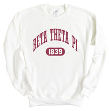 Load image into Gallery viewer, Beta Theta Pi Sweatshirt - Beta Large Athletic Crewneck Sweatshirt - Kite and Crest
