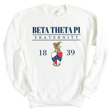 Load image into Gallery viewer, Beta Theta Pi Sweatshirt - Beta Large Crest Crewneck Sweatshirt - Kite and Crest
