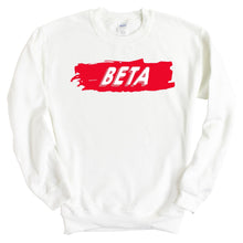 Load image into Gallery viewer, Beta Theta Pi Sweatshirt - Beta Red Slash Crewneck Sweatshirt - Kite and Crest
