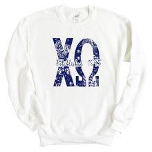 Load image into Gallery viewer, Chi Omega Blue Floral Sorority Crewneck Sweatshirt - Kite and Crest
