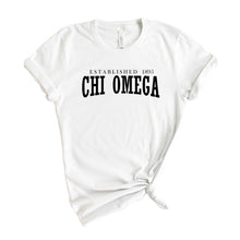 Load image into Gallery viewer, Chi Omega Established Sorority T-Shirt - Kite and Crest
