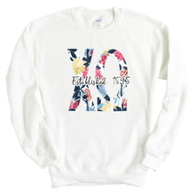 Load image into Gallery viewer, Chi Omega Floral Block Sorority Crewneck Sweatshirt - Kite and Crest
