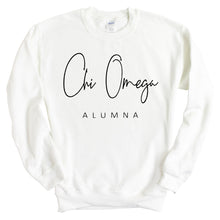 Load image into Gallery viewer, Chi Omega Sweatshirt - CHIO Sorority Alumna Crewneck Sweatshirt - Kite and Crest
