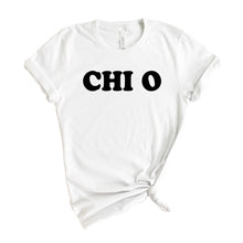 Load image into Gallery viewer, Chi Omega T-shirt - Chi O Block Name Tee - Kite and Crest
