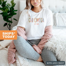 Load image into Gallery viewer, Chi Omega T-shirt - Chi O Cooper Tee - Kite and Crest
