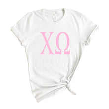 Load image into Gallery viewer, Chi Omega Very Pink Sorority T-Shirt - Kite and Crest
