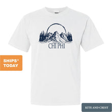 Load image into Gallery viewer, Chi Phi Comfort Colors T-Shirt - Chi Phi AEPI Epic Mountain Shirt - Kite and Crest
