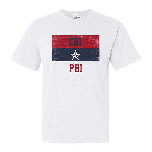 Chi Phi Comfort Colors T-Shirt - Chi Phi Colorful Stripe Shirt - Kite and Crest