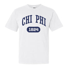 Load image into Gallery viewer, Chi Phi Comfort Colors T-Shirt - Chi Phi Fraternal Arch Shirt - Kite and Crest
