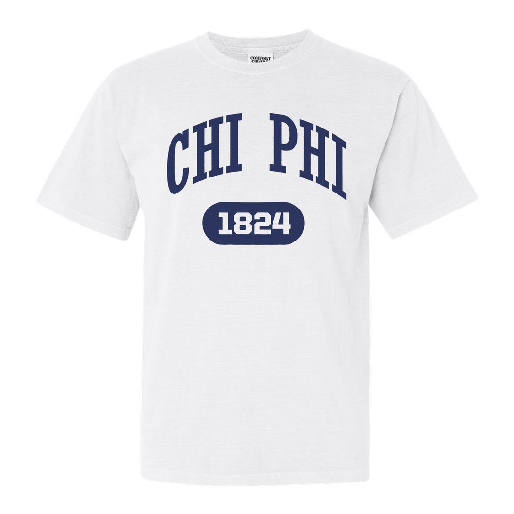 Chi Phi Comfort Colors T-Shirt - Chi Phi Fraternal Arch Shirt - Kite and Crest