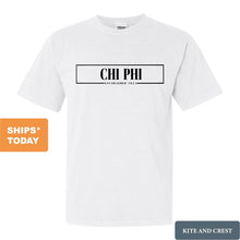 Load image into Gallery viewer, Chi Phi Comfort Colors T-Shirt - Chi Phi Fraternal Block Shirt - Kite and Crest
