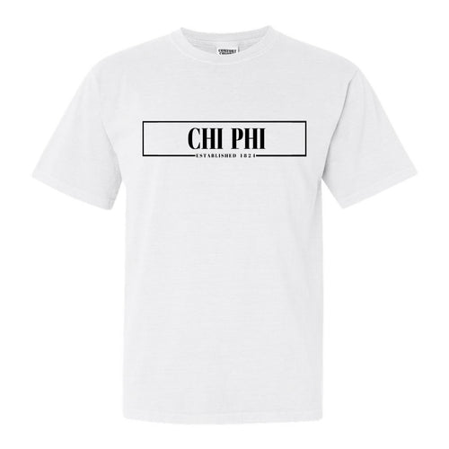 Chi Phi Comfort Colors T-Shirt - Chi Phi Fraternal Block Shirt - Kite and Crest