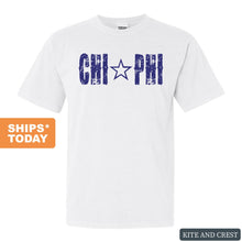 Load image into Gallery viewer, Chi Phi Comfort Colors T-Shirt - Chi Phi Fraternal Star Shirt - Kite and Crest
