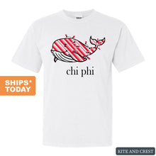 Load image into Gallery viewer, Chi Phi Comfort Colors T-Shirt - Chi Phi Red Whale Shirt - Kite and Crest
