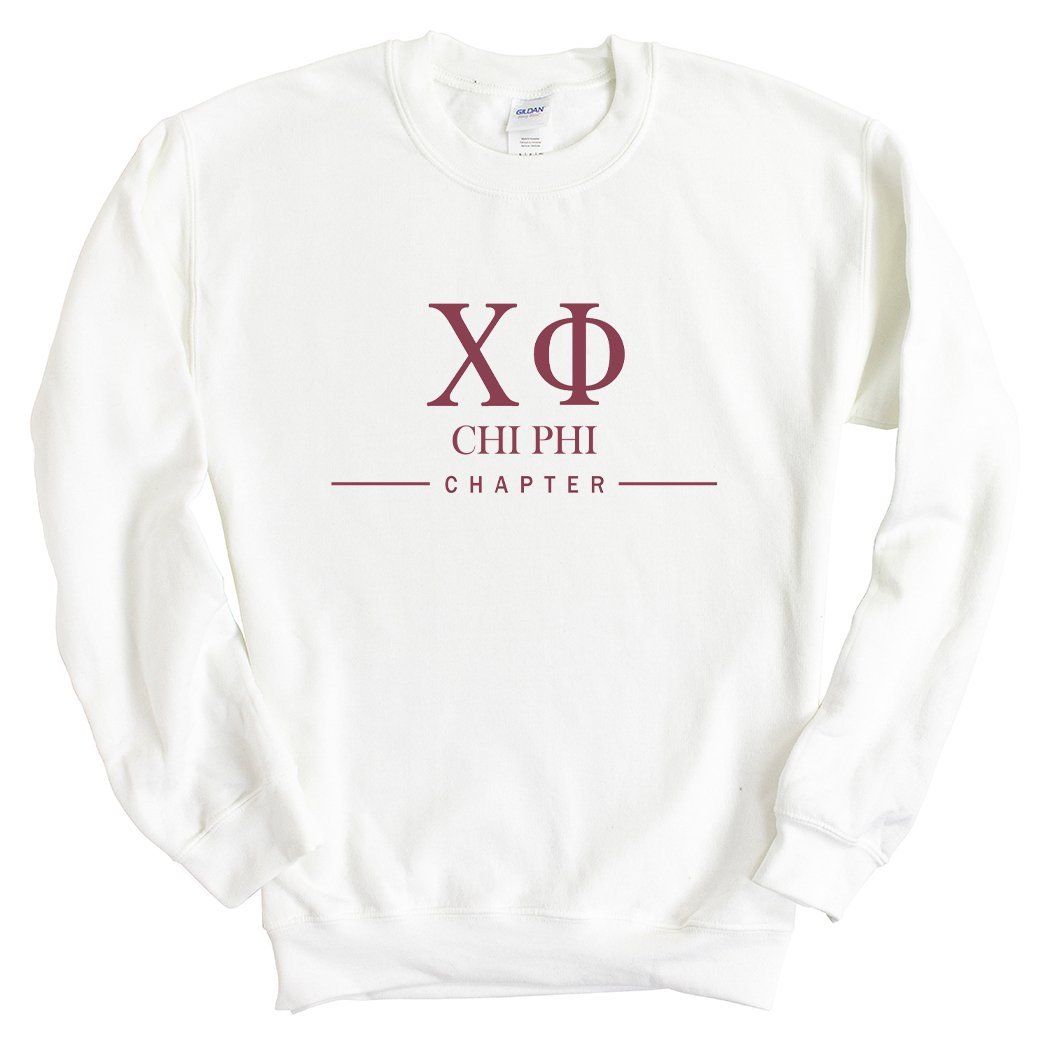 Chi Phi Sweatshirt - Chi Phi Basic Lined Crewneck Sweatshirt - Kite and Crest