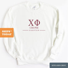 Load image into Gallery viewer, Chi Phi Sweatshirt - Chi Phi Basic Lined Crewneck Sweatshirt - Kite and Crest
