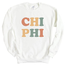 Load image into Gallery viewer, Chi Phi Sweatshirt - Chi Phi Bright and Colorful Crewneck Sweatshirt - Kite and Crest
