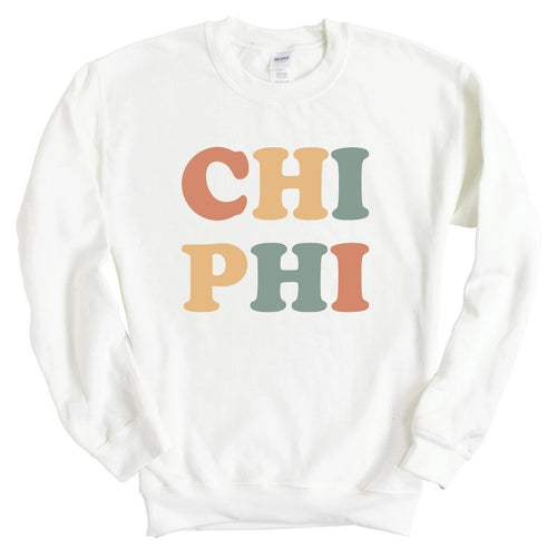 Chi Phi Sweatshirt - Chi Phi Bright and Colorful Crewneck Sweatshirt - Kite and Crest