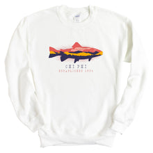 Load image into Gallery viewer, Chi Phi Sweatshirt - Chi Phi Fishing Crewneck Sweatshirt - Kite and Crest
