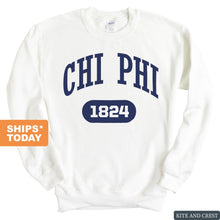 Load image into Gallery viewer, Chi Phi Sweatshirt - Chi Phi Fraternal Arch Crewneck Sweatshirt - Kite and Crest
