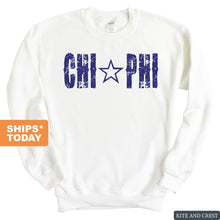 Load image into Gallery viewer, Chi Phi Sweatshirt - Chi Phi Fraternal Star Crewneck Sweatshirt - Kite and Crest
