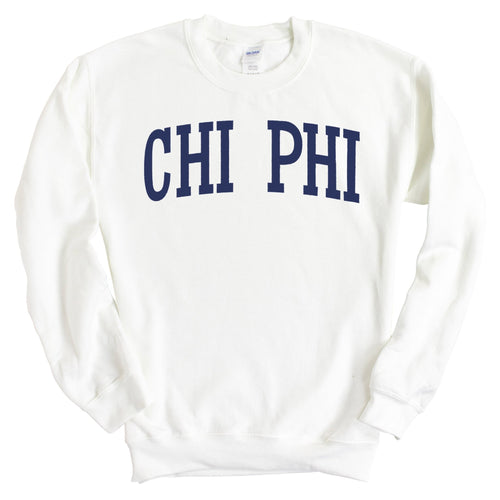 Chi Phi Sweatshirt - Chi Phi Intrinsic Lettered Crewneck Sweatshirt - Kite and Crest