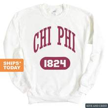 Load image into Gallery viewer, Chi Phi Sweatshirt - Chi Phi Large Athletic Crewneck Sweatshirt - Kite and Crest
