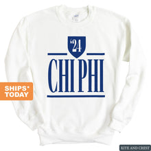 Load image into Gallery viewer, Chi Phi Sweatshirt - Chi Phi Shield Crewneck Sweatshirt - Kite and Crest
