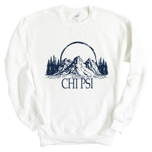 Load image into Gallery viewer, Chi Psi Epic Mountains Sweatshirt - Fraternity Crewneck Sweatshirt - Kite and Crest
