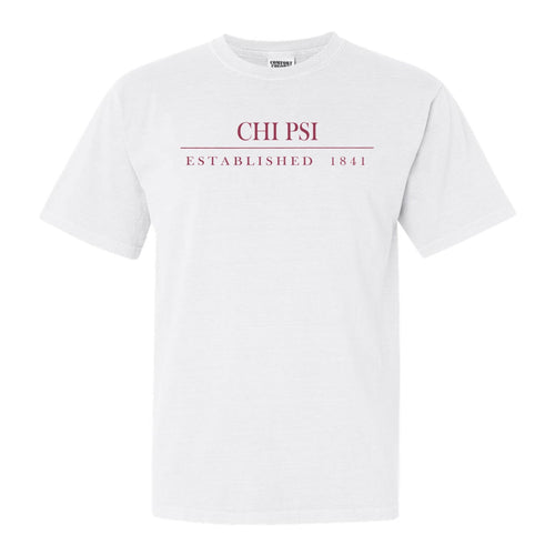 Chi Psi Old Fashioned Vintage Comfort Colors T-Shirt - Fraternity Tee - Kite and Crest