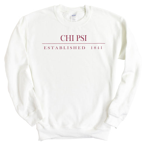 Chi Psi Old Fashioned Vintage Sweatshirt - Fraternity Crewneck Sweatshirt - Kite and Crest
