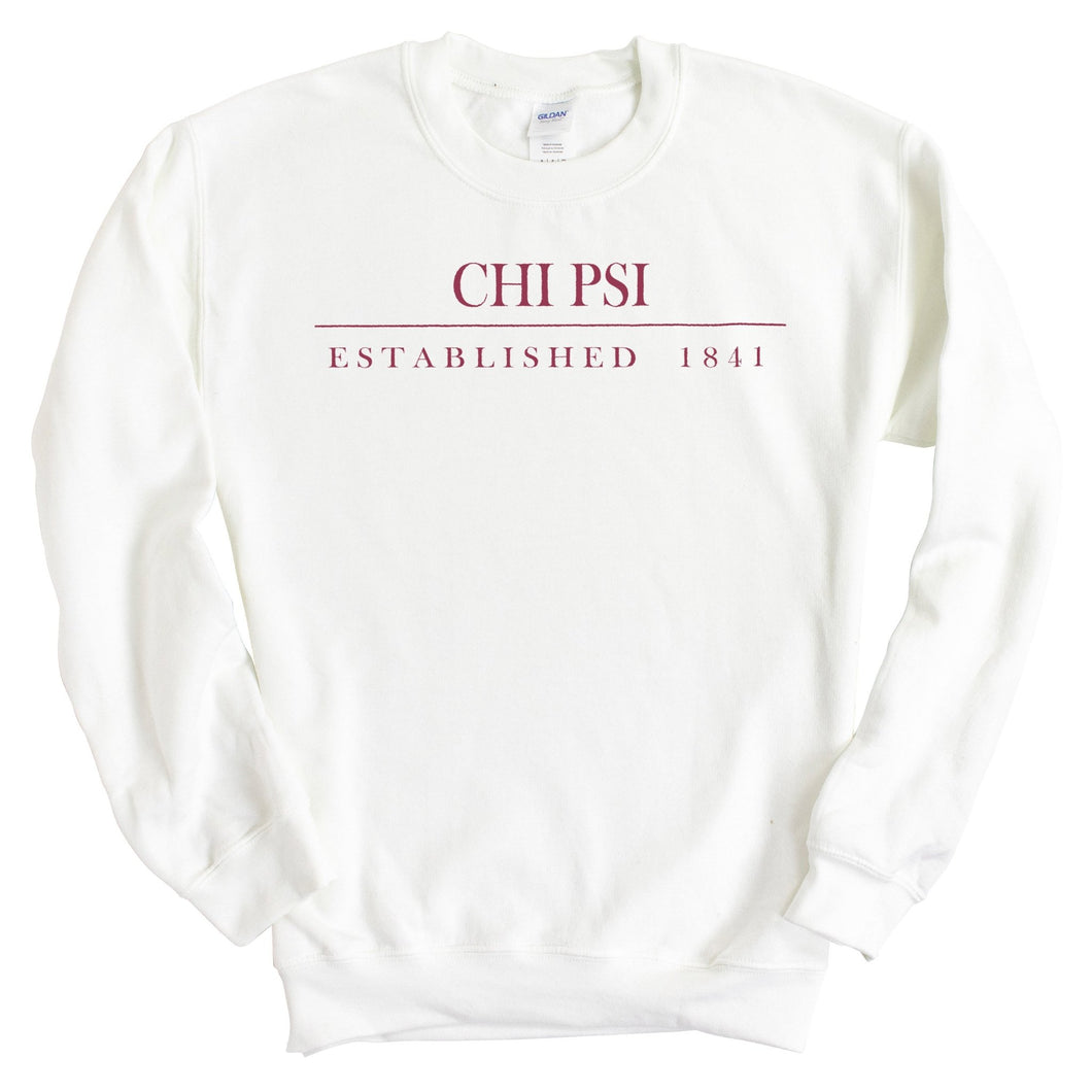 Chi Psi Old Fashioned Vintage Sweatshirt - Fraternity Crewneck Sweatshirt - Kite and Crest