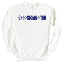 Load image into Gallery viewer, Chi Sigma Tau Fraternal Star Sweatshirt - Fraternity Crewneck Sweatshirt - Kite and Crest
