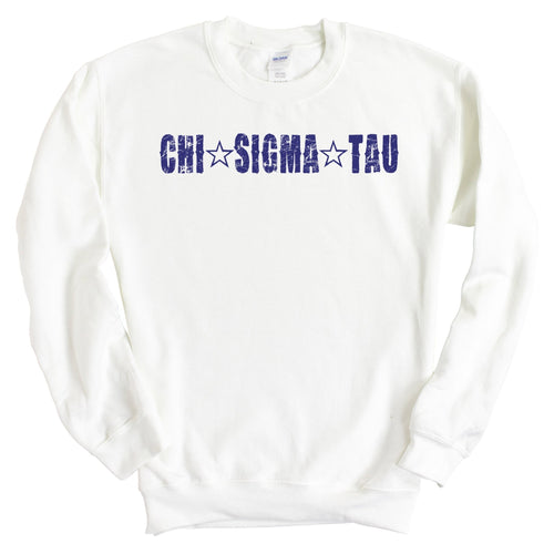 Chi Sigma Tau Fraternal Star Sweatshirt - Fraternity Crewneck Sweatshirt - Kite and Crest