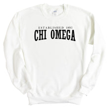 Load image into Gallery viewer, ChiO Chi Omega Established Sorority Crewneck Sweatshirt - Kite and Crest
