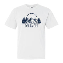 Load image into Gallery viewer, Delta Chi Comfort Colors T-Shirt - DCHI AEPI Epic Mountain Shirt - Kite and Crest
