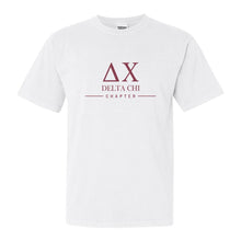 Load image into Gallery viewer, Delta Chi Comfort Colors T-Shirt - DCHI Basic Lined Shirt - Kite and Crest
