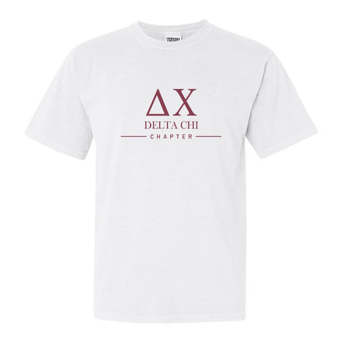 Delta Chi Comfort Colors T-Shirt - DCHI Basic Lined Shirt - Kite and Crest