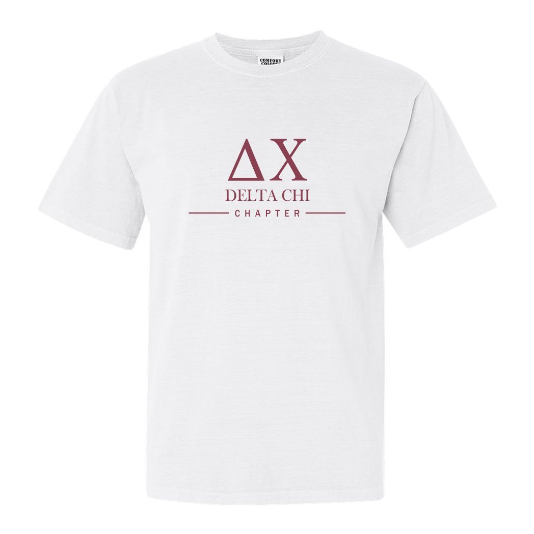 Delta Chi Comfort Colors T-Shirt - DCHI Basic Lined Shirt - Kite and Crest