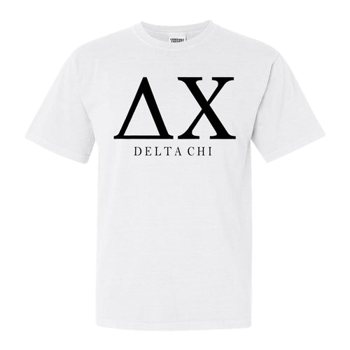 Delta Chi Comfort Colors T-Shirt - DCHI Block Letter Shirt - Kite and Crest