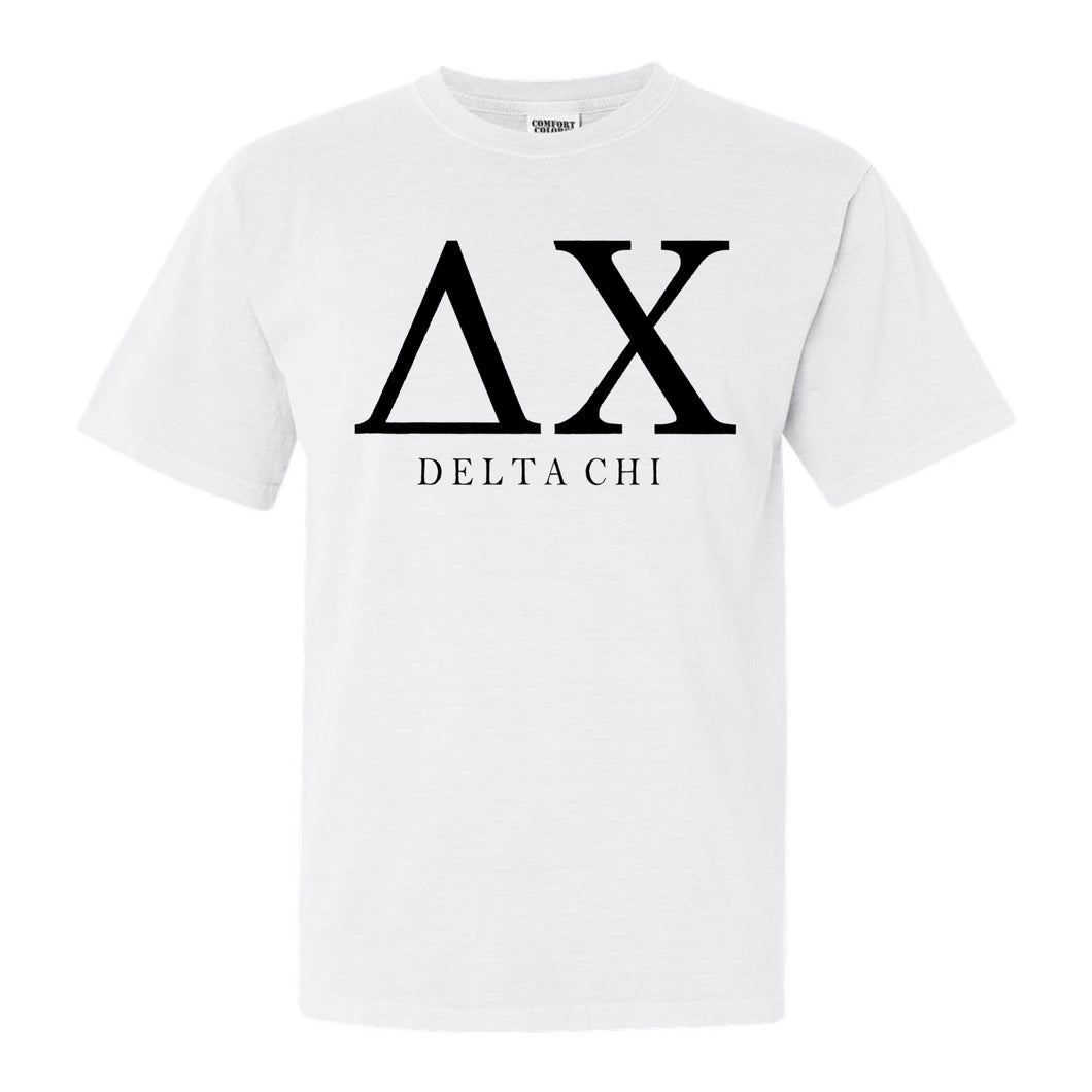 Delta Chi Comfort Colors T-Shirt - DCHI Block Letter Shirt - Kite and Crest