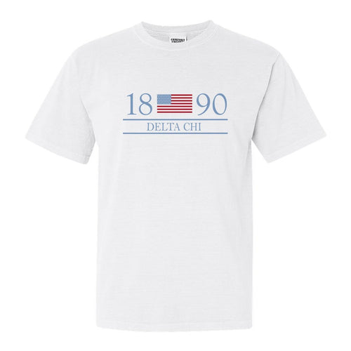 Delta Chi Comfort Colors T-Shirt - DCHI Flag Year Shirt - Kite and Crest