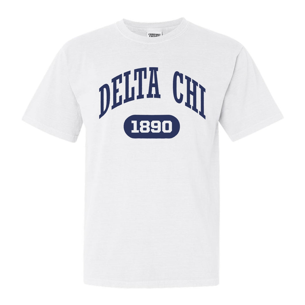 Delta Chi Comfort Colors T-Shirt - DCHI Fraternal Arch Shirt - Kite and Crest