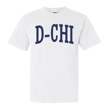 Load image into Gallery viewer, Delta Chi Comfort Colors T-Shirt - DCHI Intrinsic Lettered Shirt - Kite and Crest
