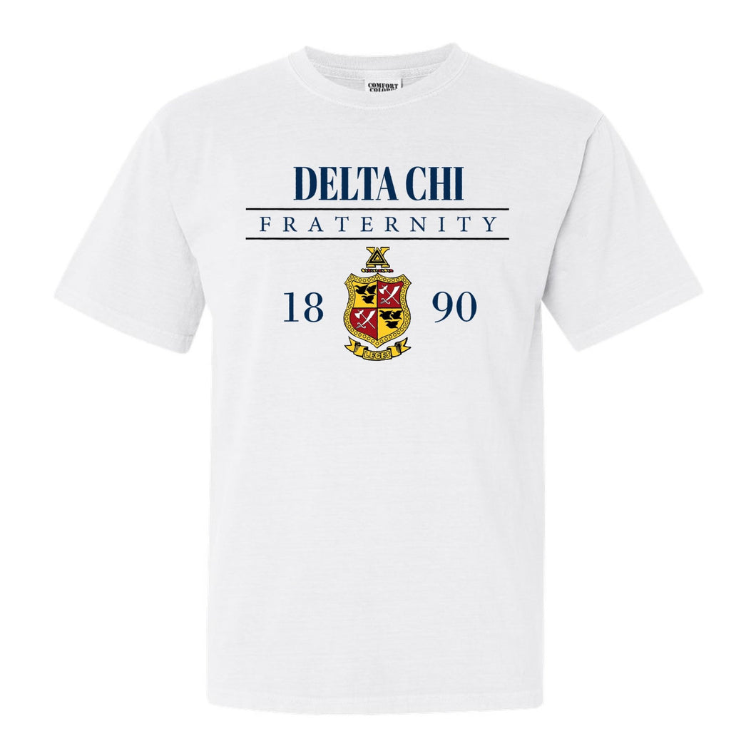 Delta Chi Comfort Colors T-Shirt - DCHI Large Crest Shirt - Kite and Crest