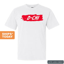 Load image into Gallery viewer, Delta Chi Comfort Colors T-Shirt - DCHI Red Slash Shirt - Kite and Crest
