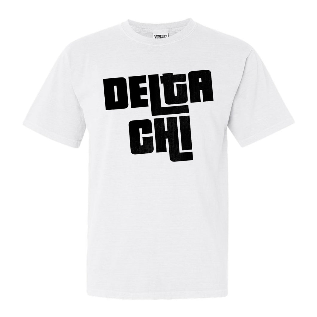 Delta Chi Comfort Colors T-Shirt - DCHI Stacked Letters Shirt - Kite and Crest