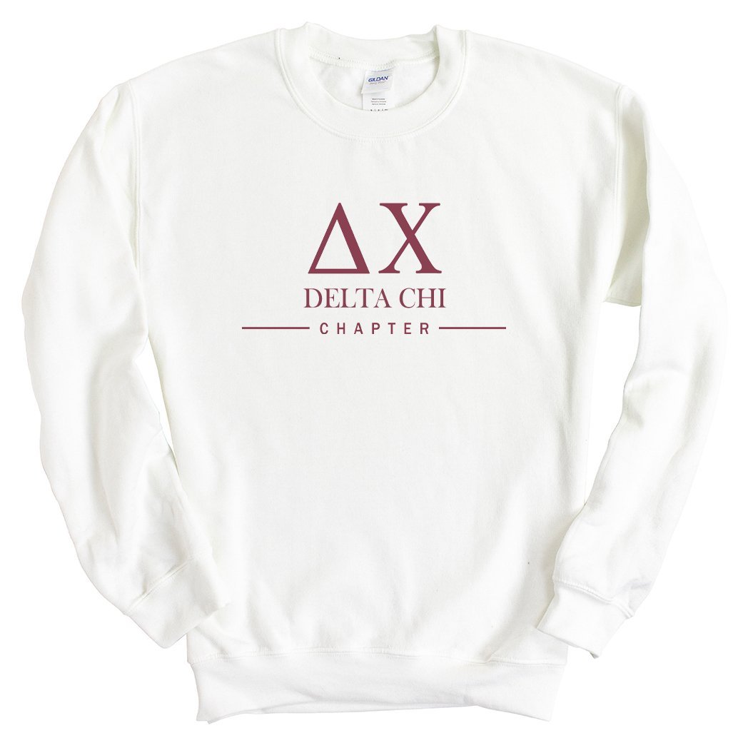 Delta Chi Sweatshirt - D-Chi Basic Lined Crewneck Sweatshirt - Kite and Crest