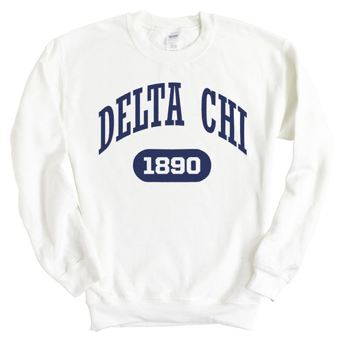 Delta Chi Sweatshirt - D-Chi Fraternal Arch Crewneck Sweatshirt - Kite and Crest